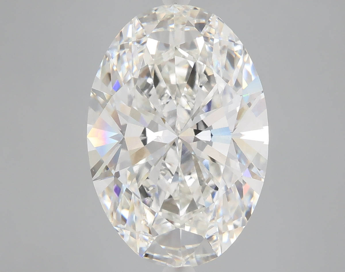 7.09 carat oval lab grown diamond F color VVS2 clarity