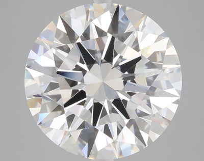 5.03 carat round lab grown diamond E color VVS2 clarity