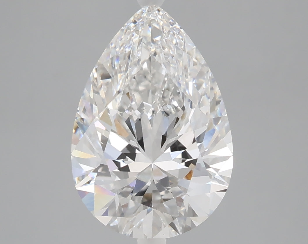 3.06 carat pear lab grown diamond D color VS1 clarity