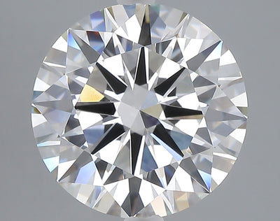 5.05 carat round lab grown diamond F color VVS2 clarity