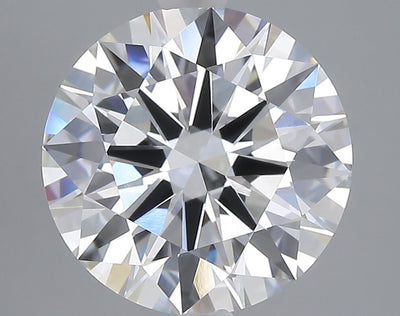 5.02 carat round lab grown diamond F color VVS2 clarity