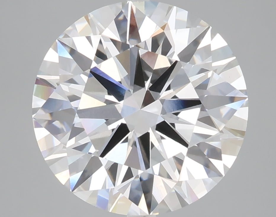 5.02 carat round lab grown diamond E color VVS2 clarity