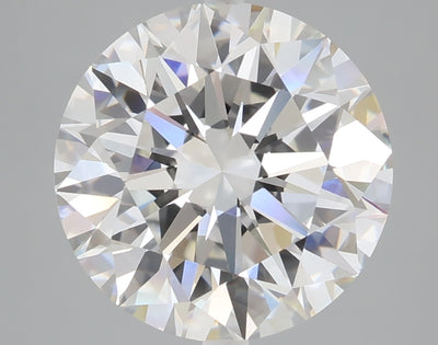 5.05 carat round lab grown diamond F color VVS2 clarity