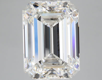8.55 carat emerald lab grown diamond F color VVS2 clarity