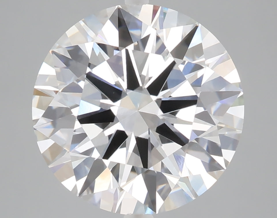 5.06 carat round lab grown diamond F color VVS2 clarity