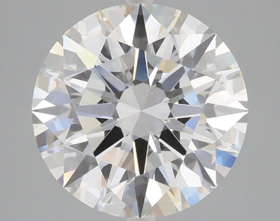 5.04 carat round lab grown diamond F color VVS2 clarity
