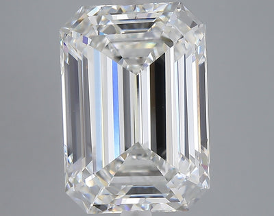 8.29 carat emerald lab grown diamond F color VVS2 clarity