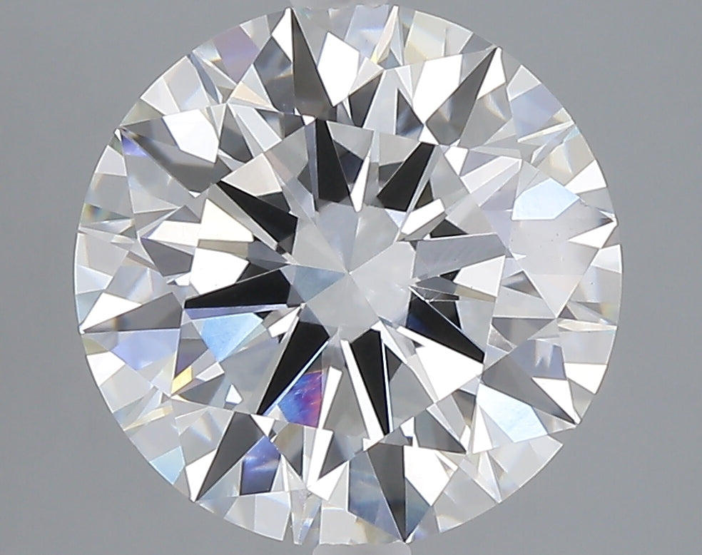 5.07 carat round lab grown diamond F color VVS2 clarity