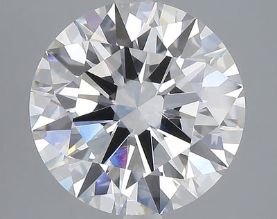 5.07 carat round lab grown diamond F color VVS2 clarity