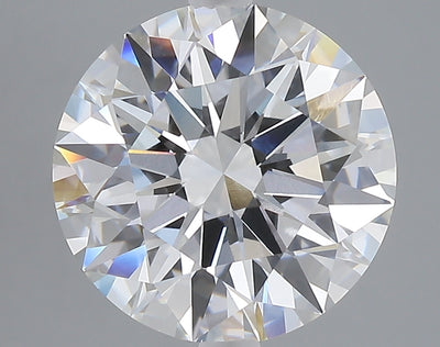 5.08 carat round lab grown diamond F color VVS2 clarity