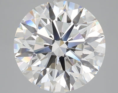 5.07 carat round lab grown diamond F color VVS2 clarity