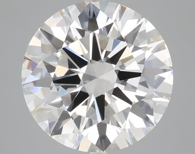 5.00 carat round lab grown diamond F color VVS2 clarity