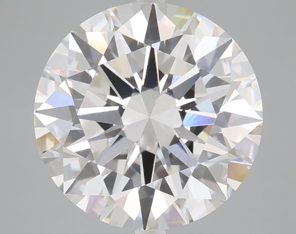 5.06 carat round lab grown diamond F color VVS2 clarity