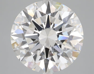 5.06 carat round lab grown diamond F color VVS2 clarity