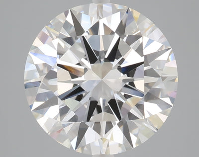 5.00 carat round lab grown diamond F color VVS2 clarity