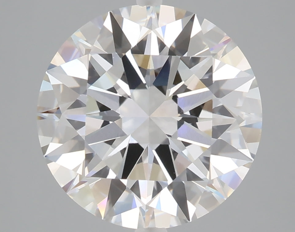 5.02 carat round lab grown diamond E color VVS2 clarity