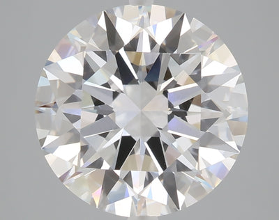 5.02 carat round lab grown diamond E color VVS2 clarity