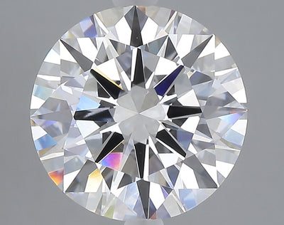 5.02 carat round lab grown diamond E color VS1 clarity