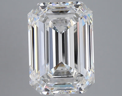 6.05 carat emerald lab grown diamond E color VVS2 clarity