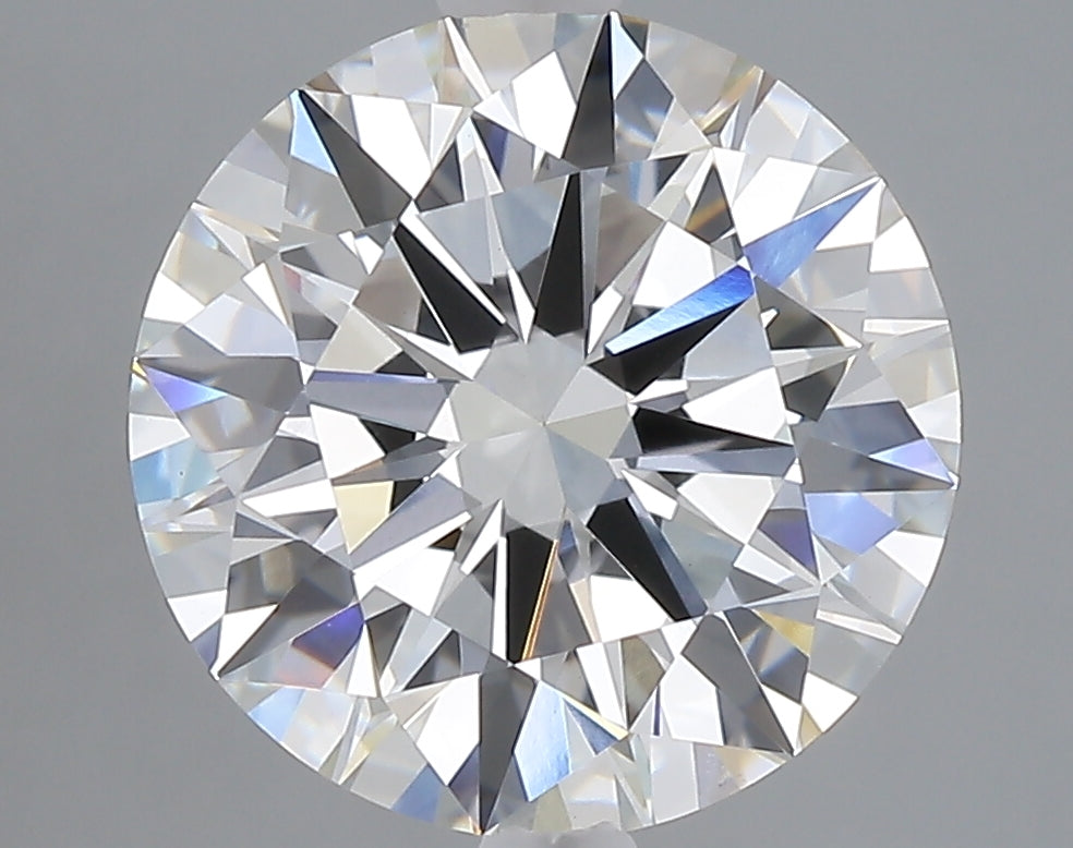 5.02 carat round lab grown diamond F color VVS2 clarity