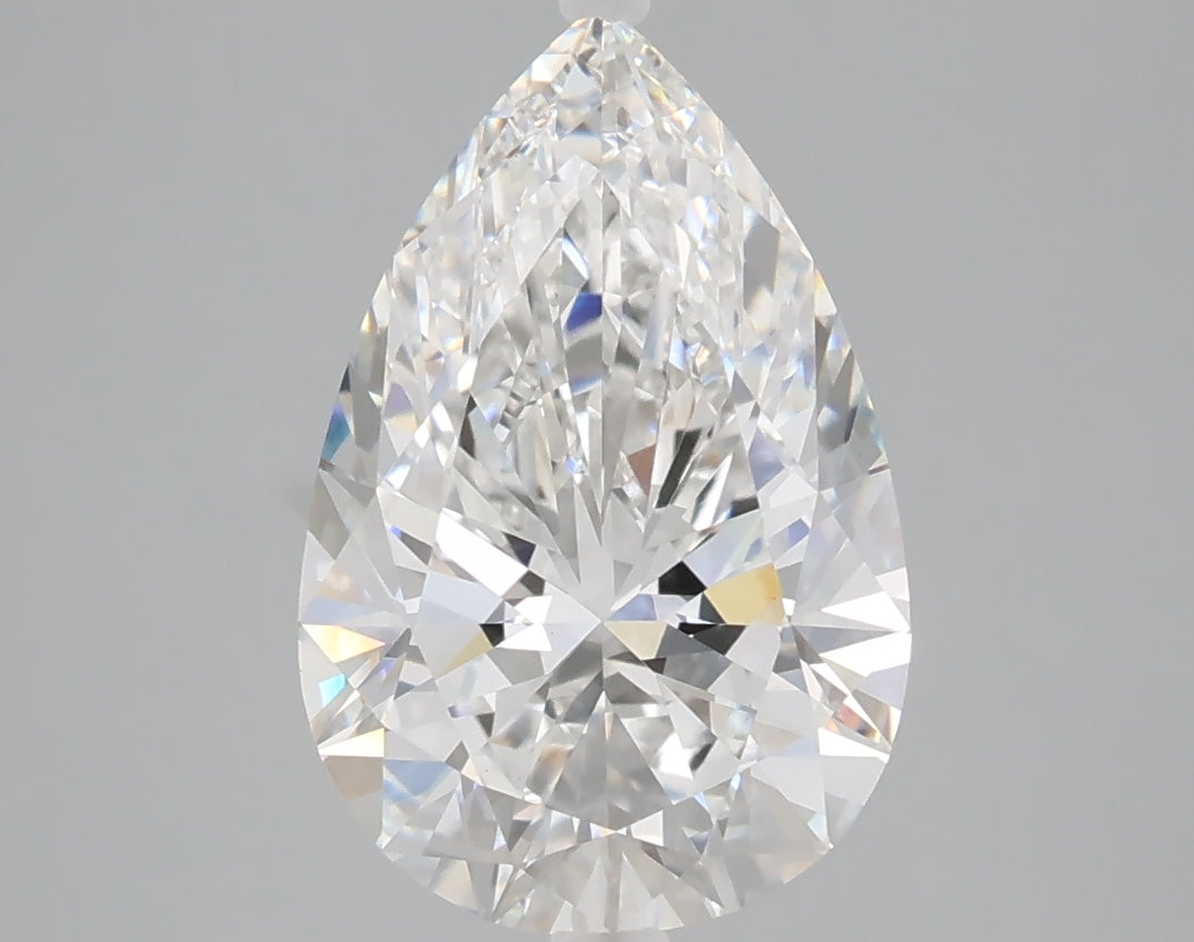 3.10 carat pear lab grown diamond E color VS1 clarity