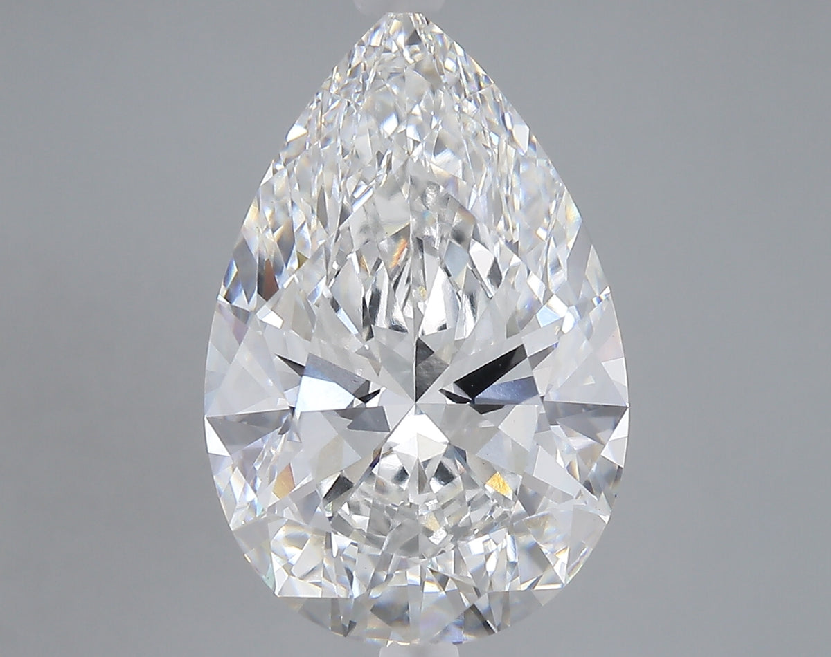 7.08 carat pear lab grown diamond E color VVS2 clarity