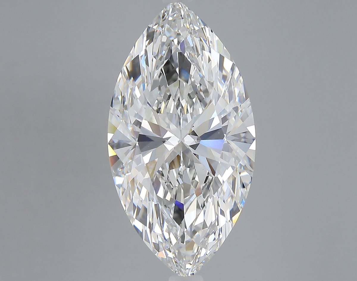 8.08 carat marquise lab grown diamond F color VVS2 clarity