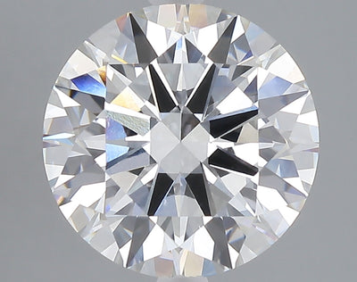 5.02 carat round lab grown diamond E color VVS2 clarity
