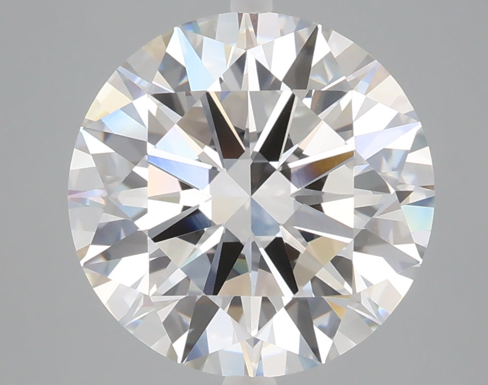 5.01 carat round lab grown diamond F color VVS2 clarity