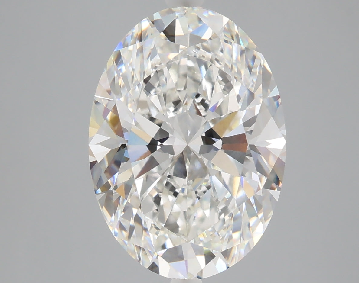 5.52 carat oval lab grown diamond F color VVS2 clarity