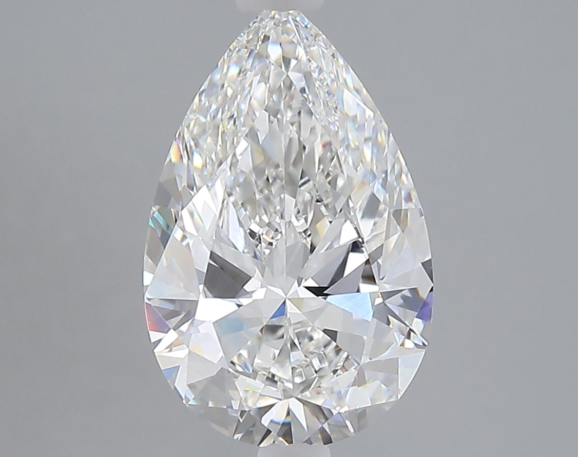 3.01 carat pear lab grown diamond F color VS1 clarity