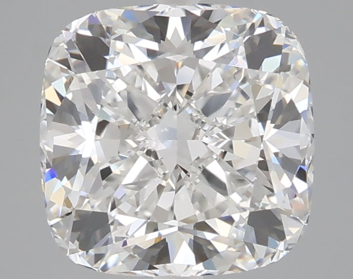 3.06 carat cushion lab grown diamond D color VVS2 clarity