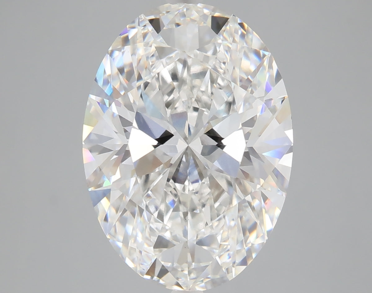 6.05 carat oval lab grown diamond E color VS1 clarity