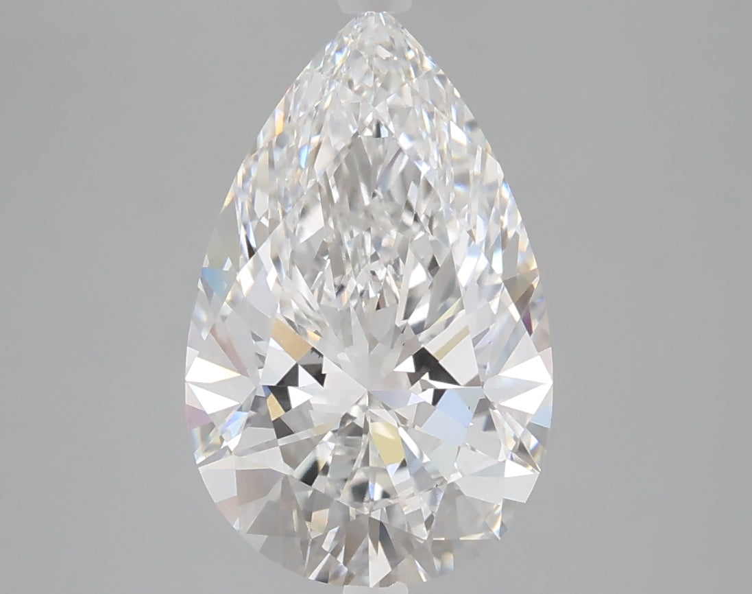 3.05 carat pear lab grown diamond D color VS1 clarity
