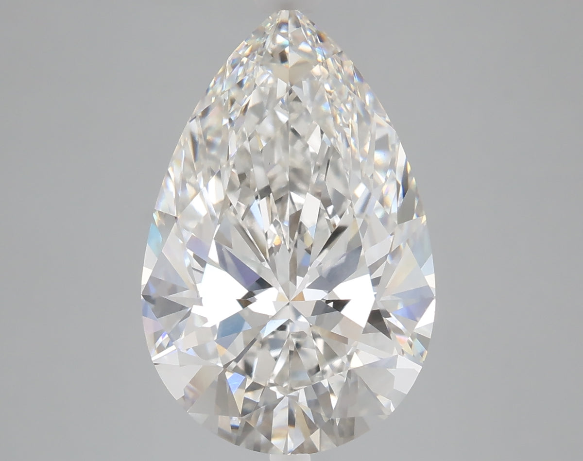 6.27 carat pear lab grown diamond F color VVS2 clarity