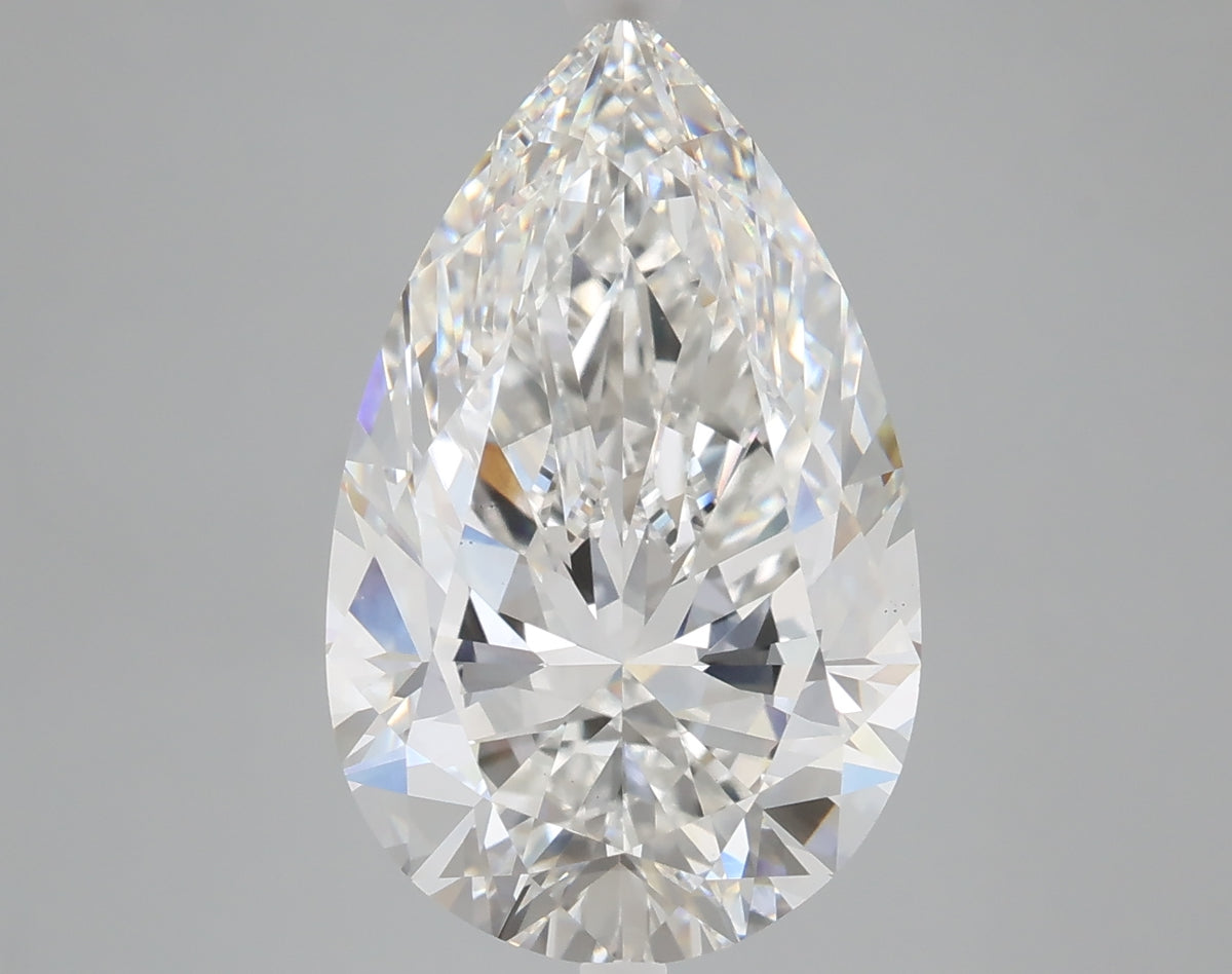 6.09 carat pear lab grown diamond F color VS1 clarity