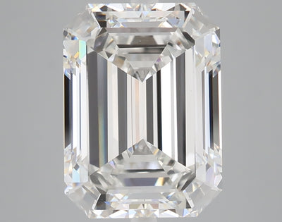5.08 carat emerald lab grown diamond E color VVS2 clarity
