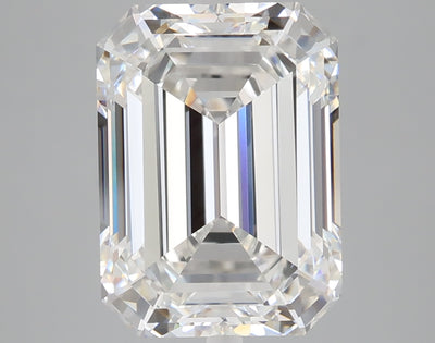 5.10 carat emerald lab grown diamond F color VVS2 clarity