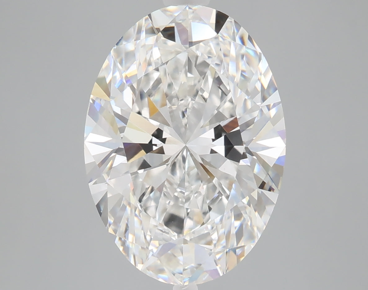 5.09 carat oval lab grown diamond E color VVS2 clarity