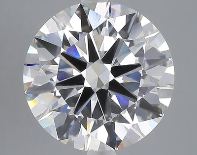 5.02 carat round lab grown diamond E color VVS2 clarity