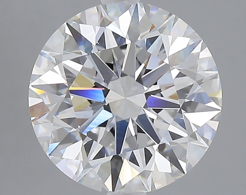 3.35 carat round lab grown diamond E color VVS2 clarity