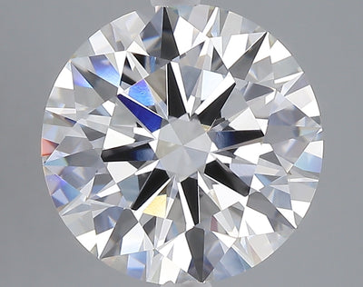 5.21 carat round lab grown diamond E color VVS2 clarity
