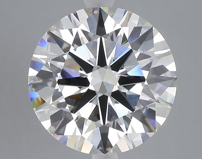 6.92 carat round lab grown diamond F color VVS2 clarity
