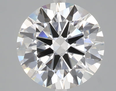 3.04 carat round lab grown diamond F color VVS2 clarity