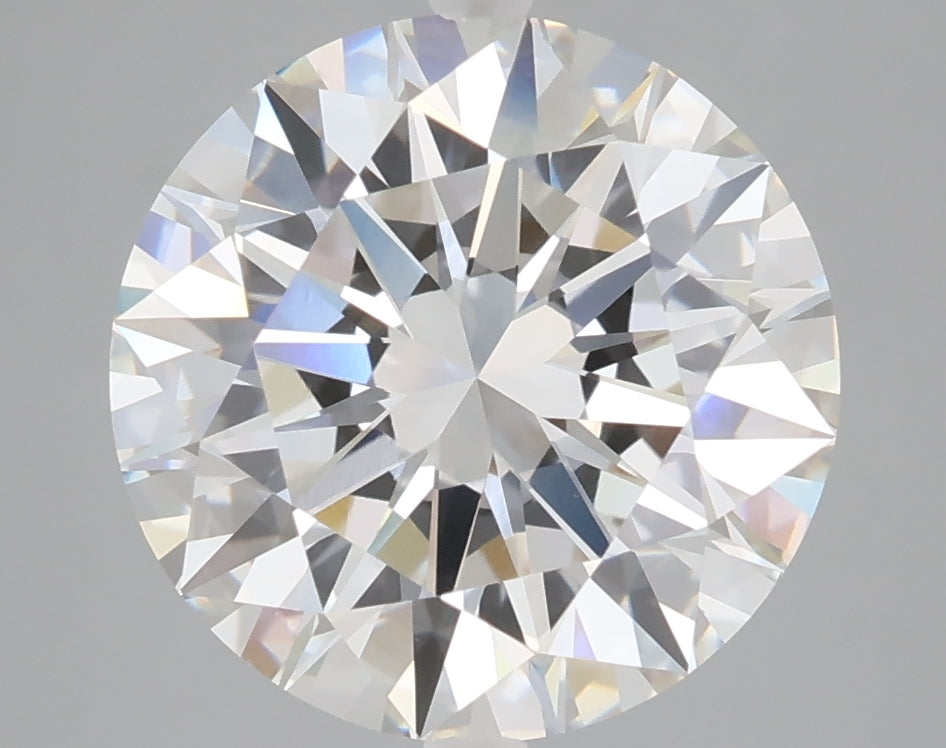 5.04 carat round lab grown diamond F color VVS2 clarity