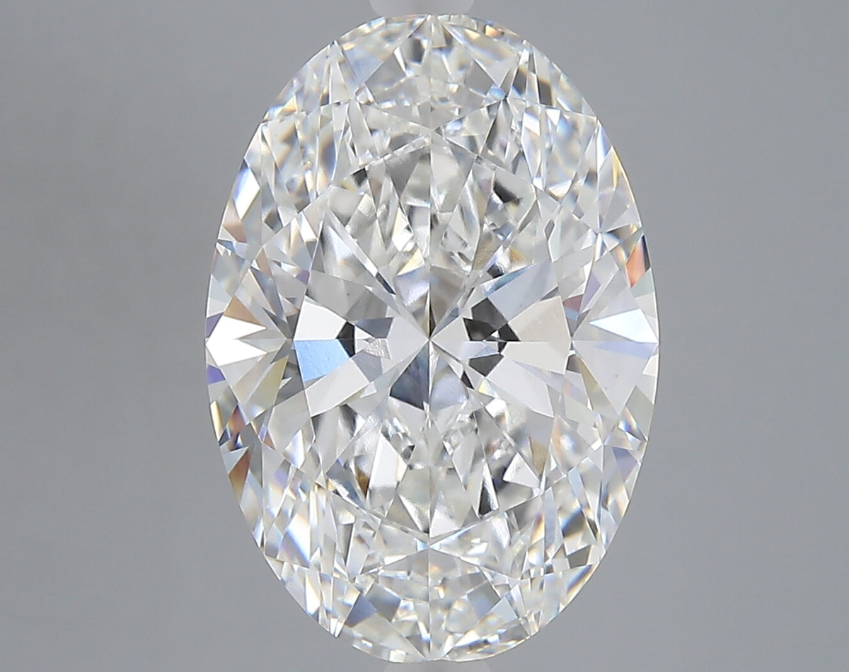 6.05 carat oval lab grown diamond E color VVS2 clarity
