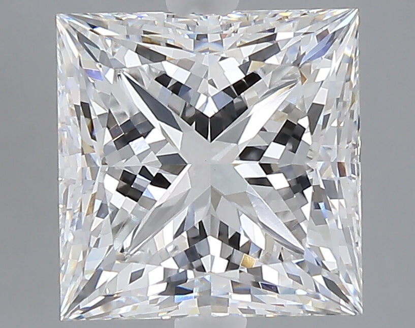 4.09 carat princess lab grown diamond E color VVS2 clarity
