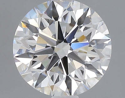 1.54 carat round lab grown diamond F color VVS2 clarity