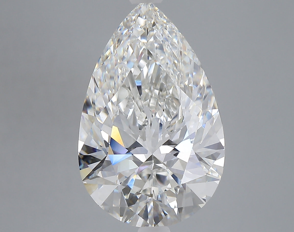7.05 carat pear lab grown diamond E color VS1 clarity