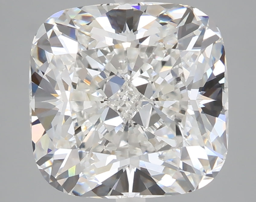 5.28 carat cushion lab grown diamond F color VVS2 clarity